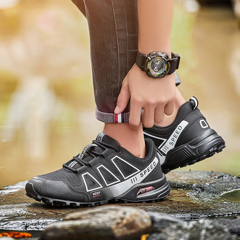 Men's Tactical Hiking Shoes: Lightweight Non-Slip Rubber Sole Trainers