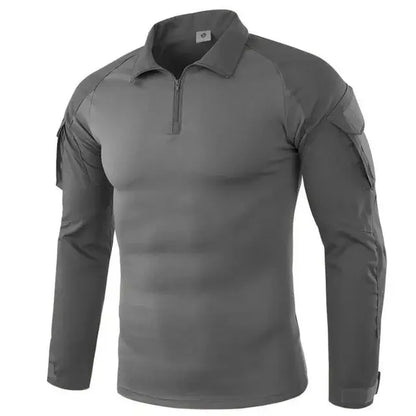 Outdoor Tactical Hiking T-Shirts Men Combat Military Army CP Camouflage Long Sleeve Hunting Climbing Shirt Cotton Sport Clothes