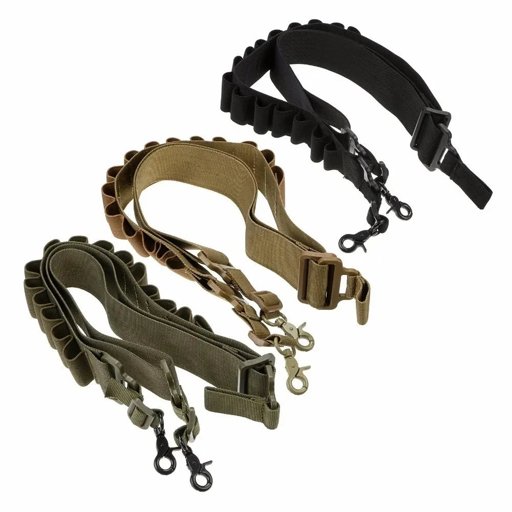 15 Rounds Ammo Shell Belt Rifle 12 Gauge Pouch 2 Point Sling Holster Shoulder Strap Hunting Blet Accessories