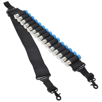 15 Rounds Ammo Shell Belt Rifle 12 Gauge Pouch 2 Point Sling Holster Shoulder Strap Hunting Blet Accessories