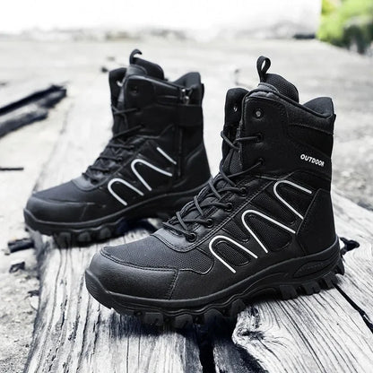 Summer high quality Trendy Outdoor Desert Mid-Top Special Tactical Military Boots plus Size39-47Lightwei Breathable Comfortable