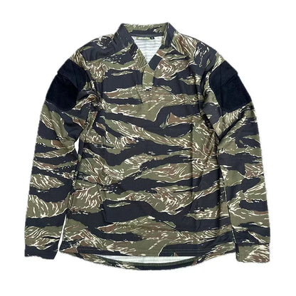 Ranger Green vs Long-sleeved Tactical T-shirt Outdoor Hiking And Mountain Climbing Quick-drying Sweat-wicking V-neck T-shirt Ven