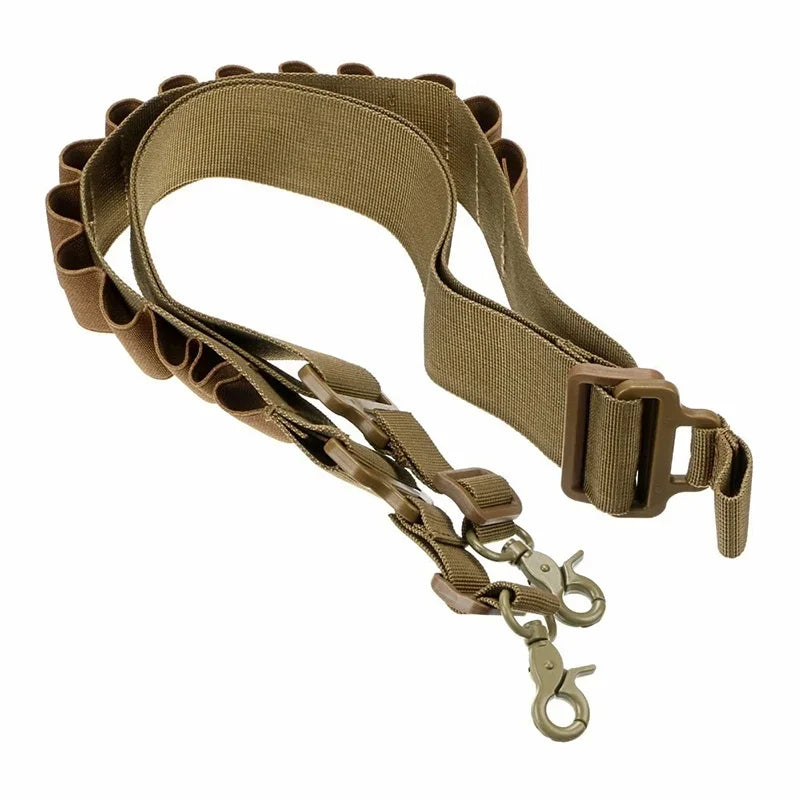 15 Rounds Ammo Shell Belt Rifle 12 Gauge Pouch 2 Point Sling Holster Shoulder Strap Hunting Blet Accessories