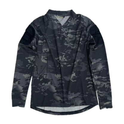 Ranger Green vs Long-sleeved Tactical T-shirt Outdoor Hiking And Mountain Climbing Quick-drying Sweat-wicking V-neck T-shirt Ven