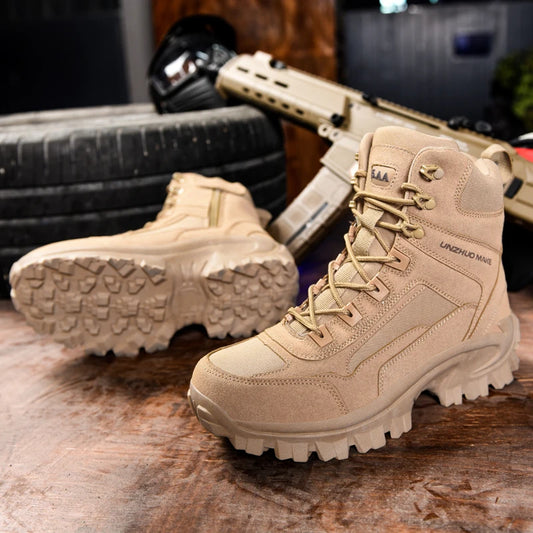 Men'sHiking Shoes Tactical Sport Shoes Male High Top Waterproof Outdoor Mountain Climbing Shoes Hunting Boots Men Outdoor Boots