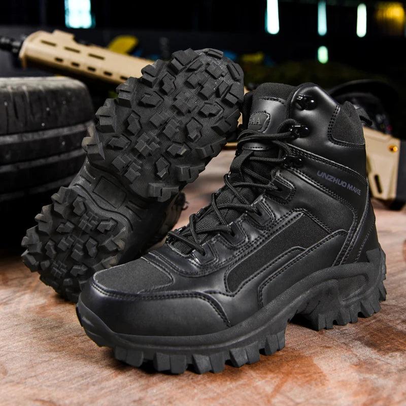 Men'sHiking Shoes Tactical Sport Shoes Male High Top Waterproof Outdoor Mountain Climbing Shoes Hunting Boots Men Outdoor Boots