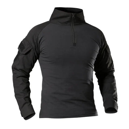 Outdoor Tactical Hiking T-Shirts Men Combat Military Army CP Camouflage Long Sleeve Hunting Climbing Shirt Cotton Sport Clothes