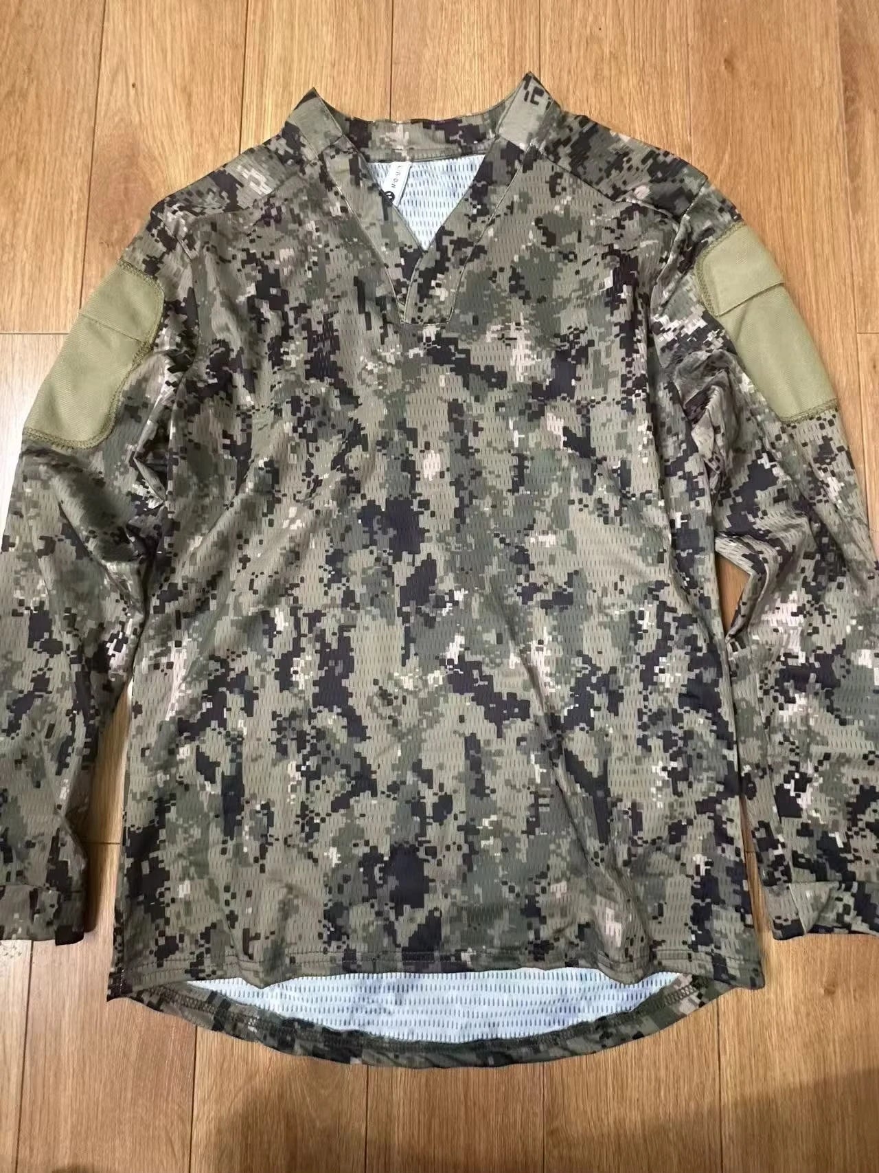 Ranger Green vs Long-sleeved Tactical T-shirt Outdoor Hiking And Mountain Climbing Quick-drying Sweat-wicking V-neck T-shirt Ven