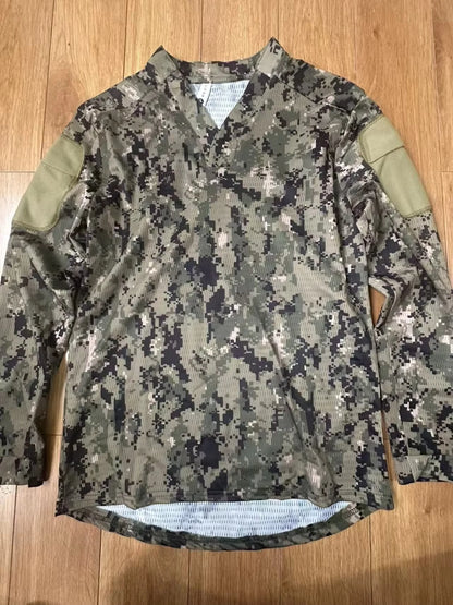Ranger Green vs Long-sleeved Tactical T-shirt Outdoor Hiking And Mountain Climbing Quick-drying Sweat-wicking V-neck T-shirt Ven