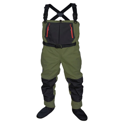 Fly Fishing Children to Adults Waders Neoprene Foot for Men Raft Hunting Quick-Dry Waterproof and Breathable