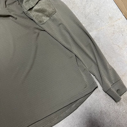 Ranger Green vs Long-sleeved Tactical T-shirt Outdoor Hiking And Mountain Climbing Quick-drying Sweat-wicking V-neck T-shirt Ven