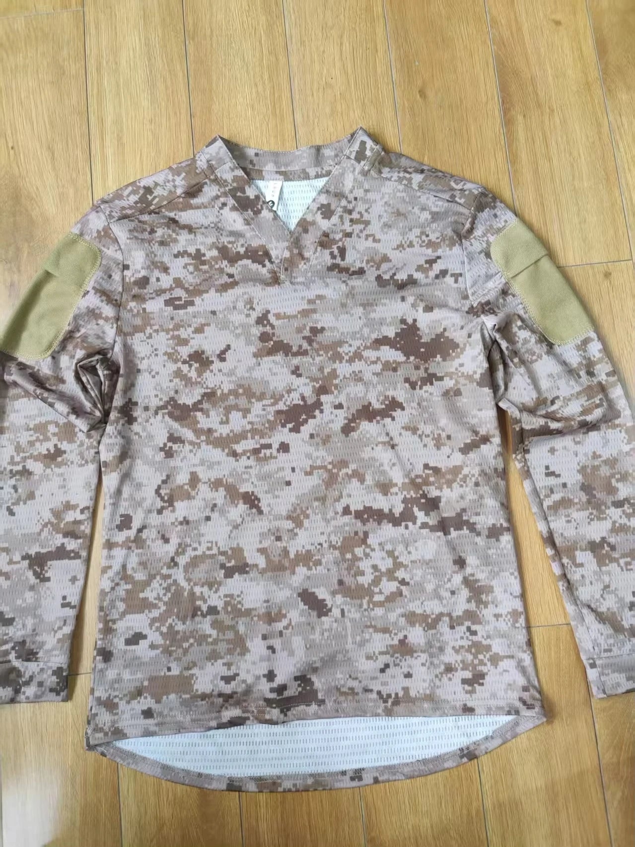 Ranger Green vs Long-sleeved Tactical T-shirt Outdoor Hiking And Mountain Climbing Quick-drying Sweat-wicking V-neck T-shirt Ven