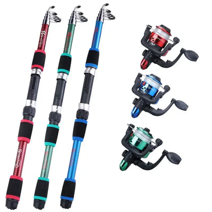 Telescopic Fishing Rod & Spinning Reel Combo Full Kit
