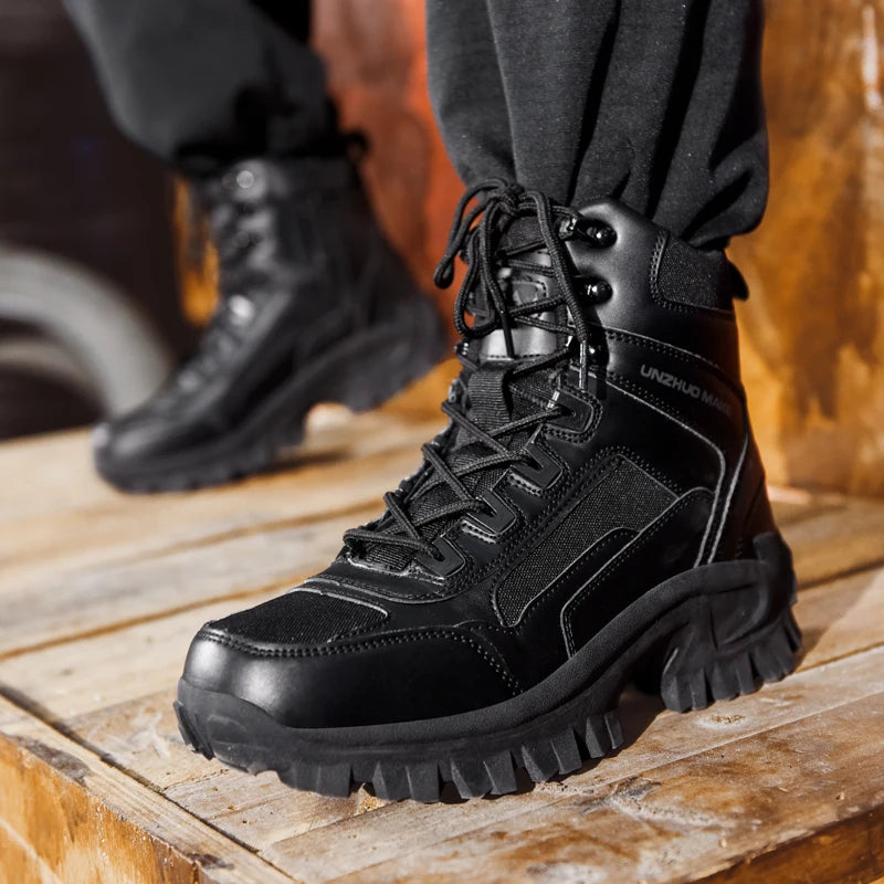 Men'sHiking Shoes Tactical Sport Shoes Male High Top Waterproof Outdoor Mountain Climbing Shoes Hunting Boots Men Outdoor Boots